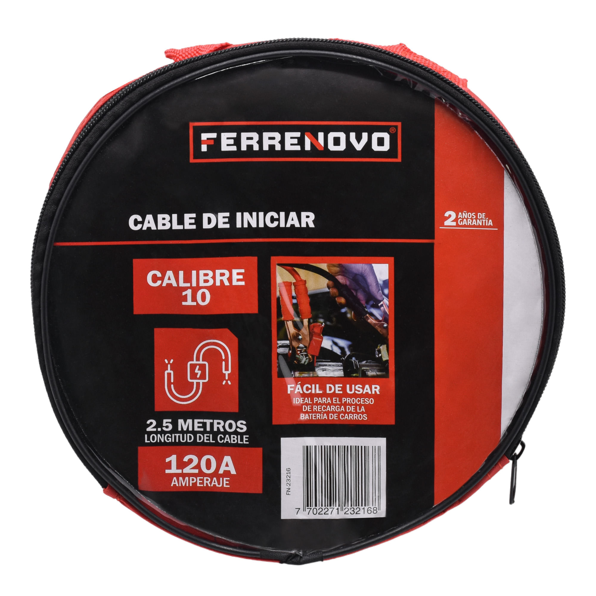 Cable de Iniciar Ferrenovo 10 AWG 120A – 2.5 Mts img #4