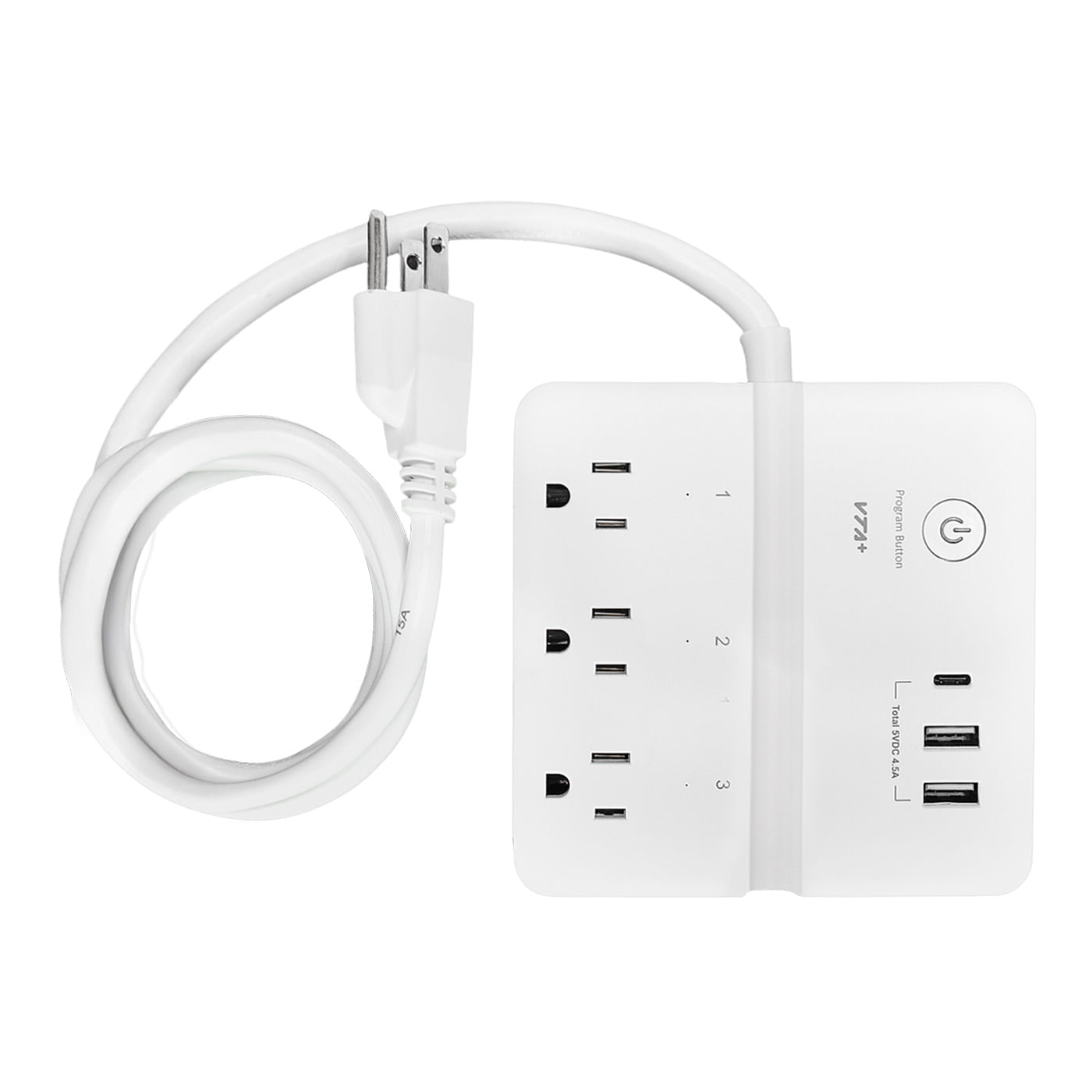 Multitoma Inteligente VTA+ Energy 2 P/PT 3 Salidas 2 USB-A 1 USB-C Cable 1.2 m img #1