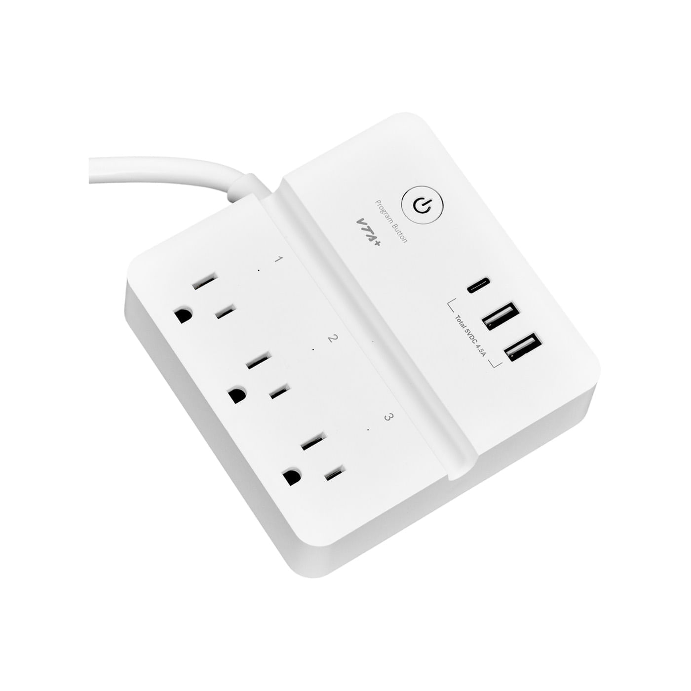 Multitoma Inteligente VTA+ Energy 2 P/PT 3 Salidas 2 USB-A 1 USB-C Cable 1.2 m img #4