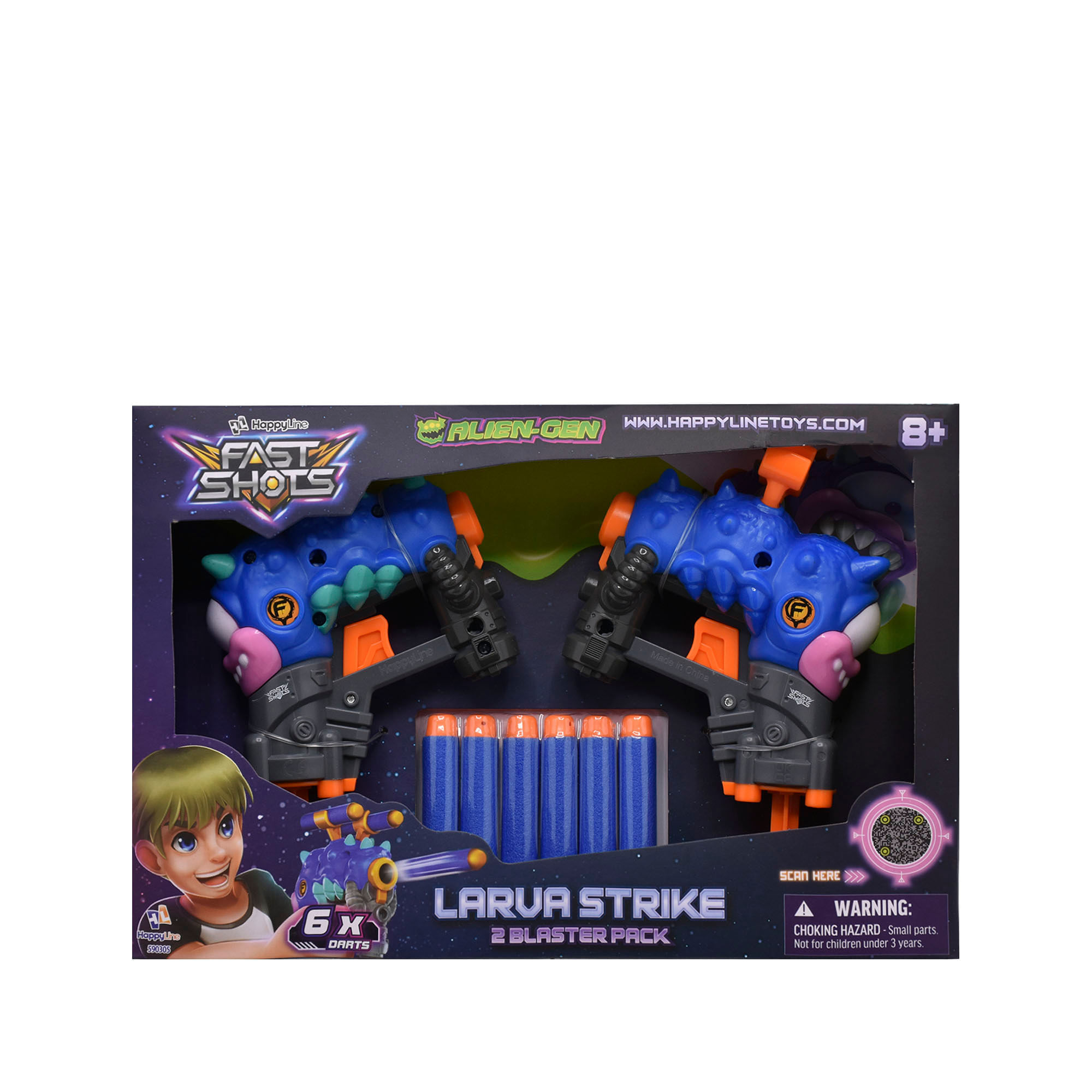 Set Monstruo 2 Lanzadores 6 Dardos Espuma Fast Shots img #1