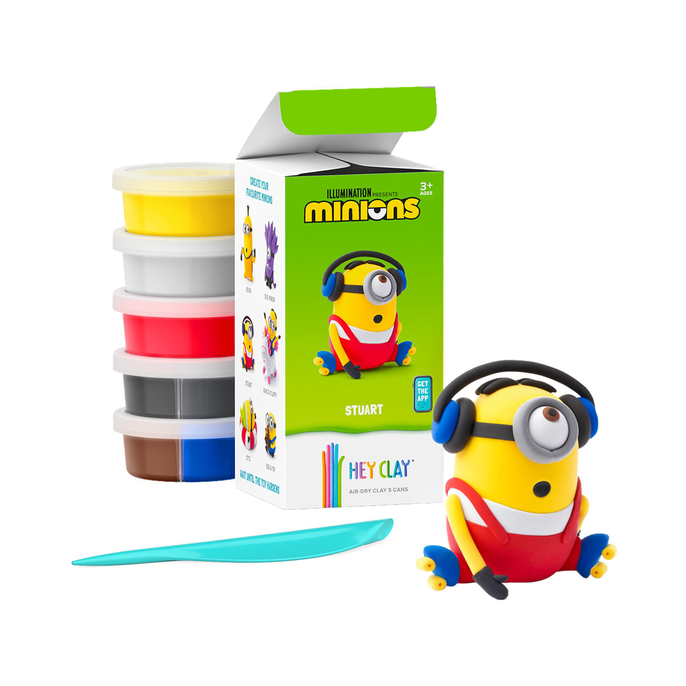 Masa Moldeable Hey Clay Set de Plastilina Minions Stuart x 5 Envases img #1