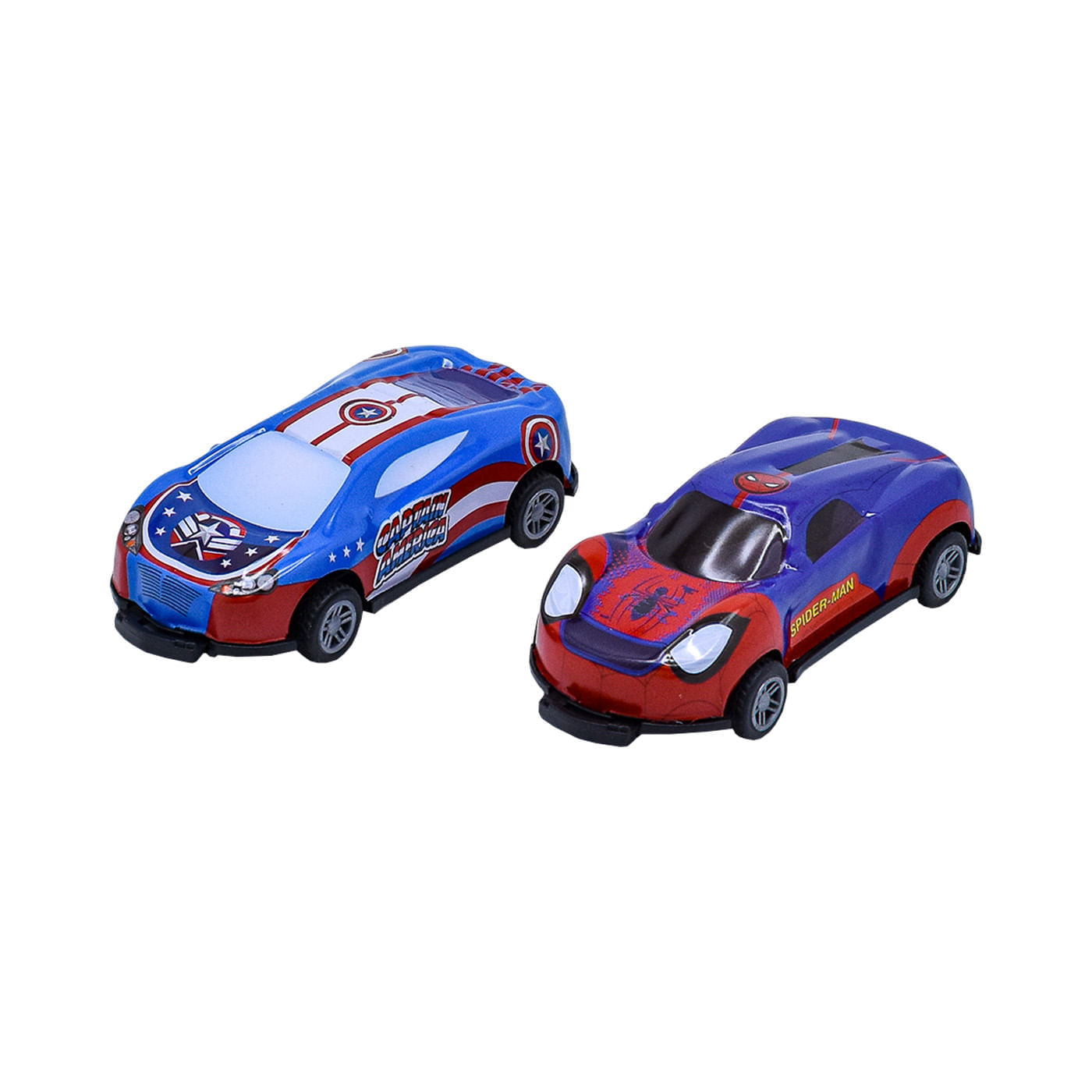 Pack X 4 Carros Pullback 9cm Marvel Flip Giros 360° img #3