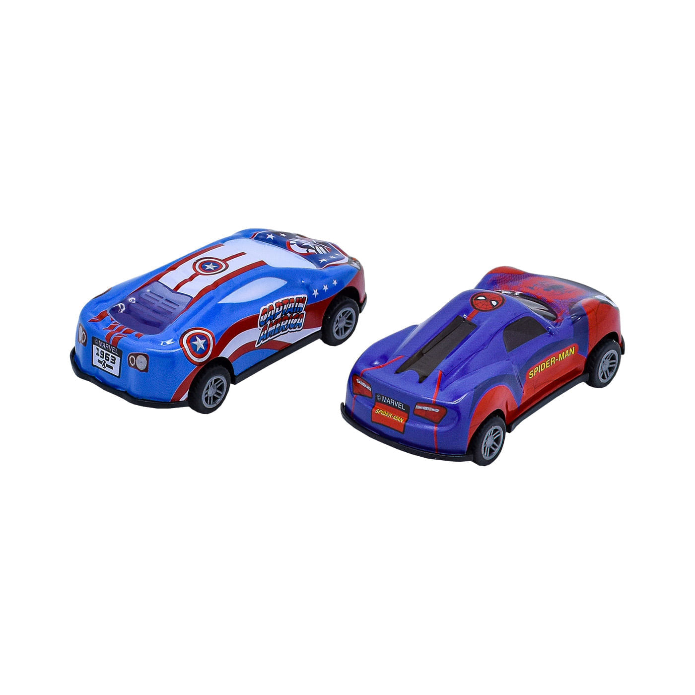 Pack X 4 Carros Pullback 9cm Marvel Flip Giros 360° img #9