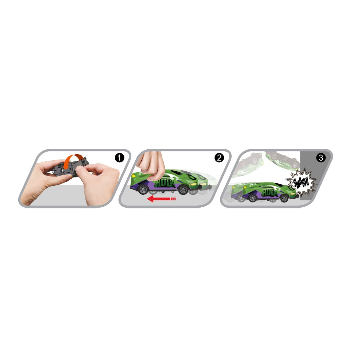 Pack X 4 Carros Pullback 9cm Marvel Flip Giros 360° img #8