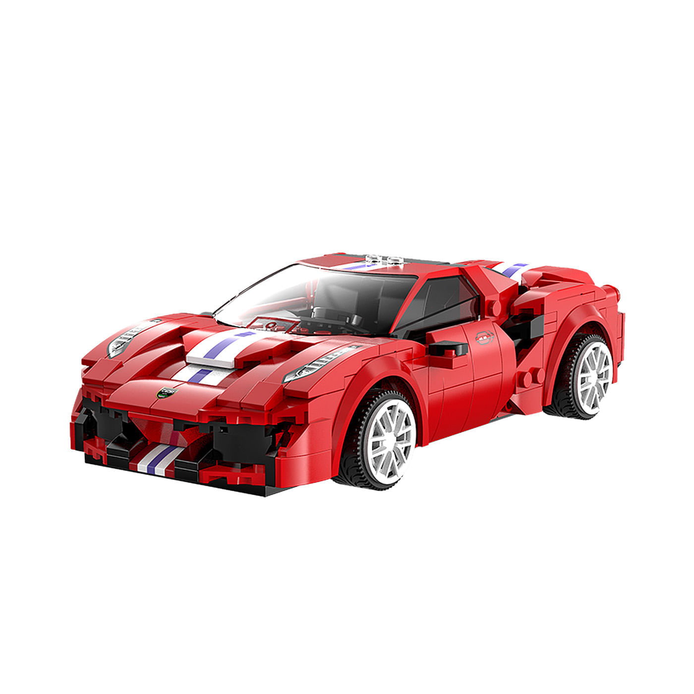 Bloques de Construcción CaDA Carro Deportivo de Carreras Rojo con Control Remoto y App img #3