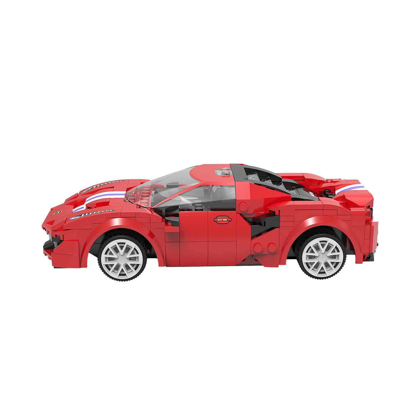 Bloques de Construcción CaDA Carro Deportivo de Carreras Rojo con Control Remoto y App img #2