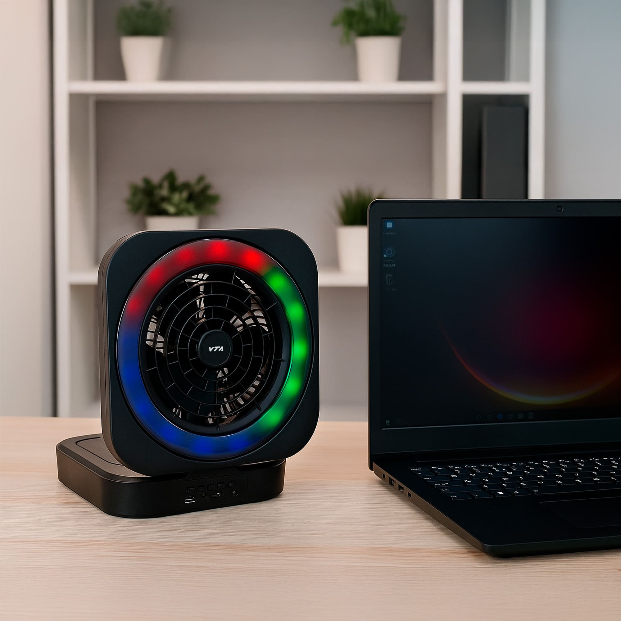 Parlante Con Ventilador VTA 5W Plegable, Bluetooth Y Luces RGB img #7