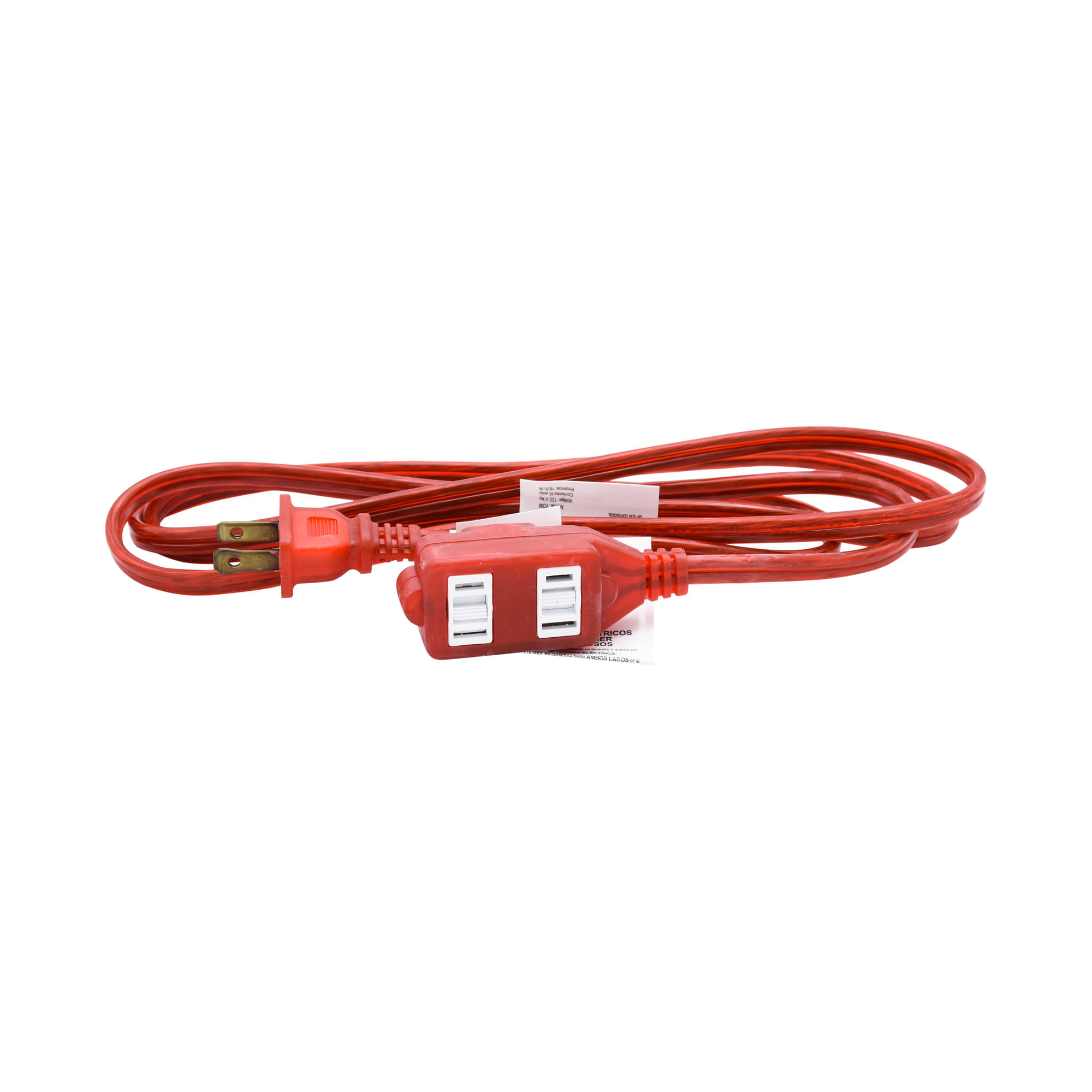 Extensión Roja Polarizada Calibre 14, 3 Salidas 2,7 Metros img #1