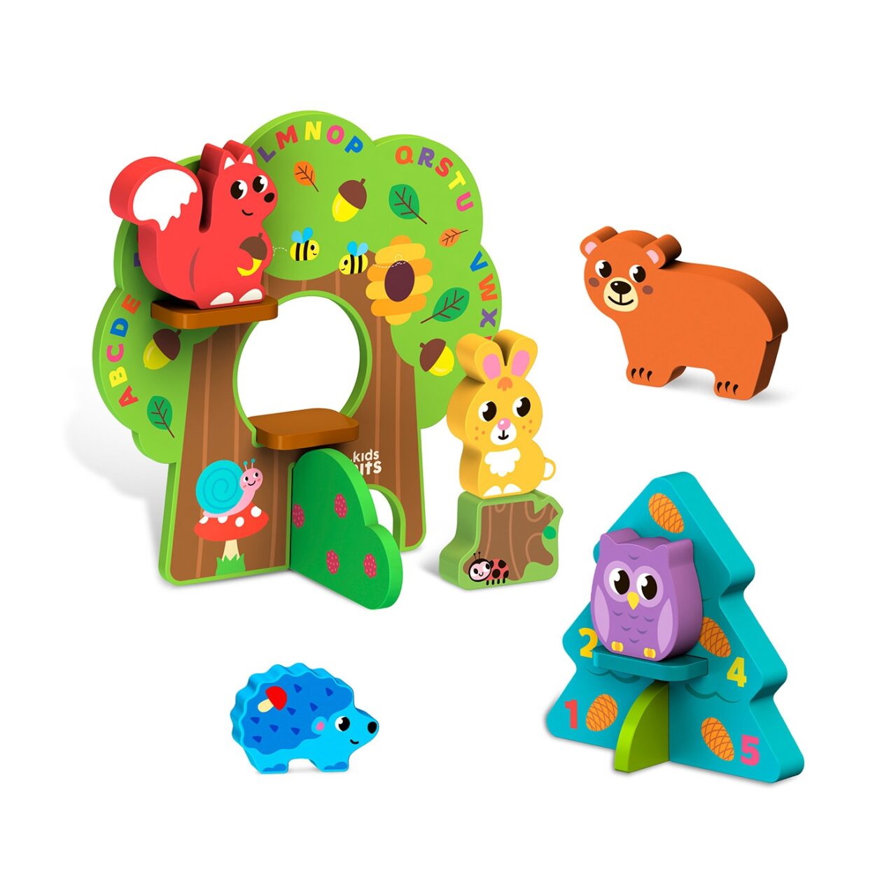 Set 13 Cubos  Bloques en Madera Bosque Kids Hits img #2