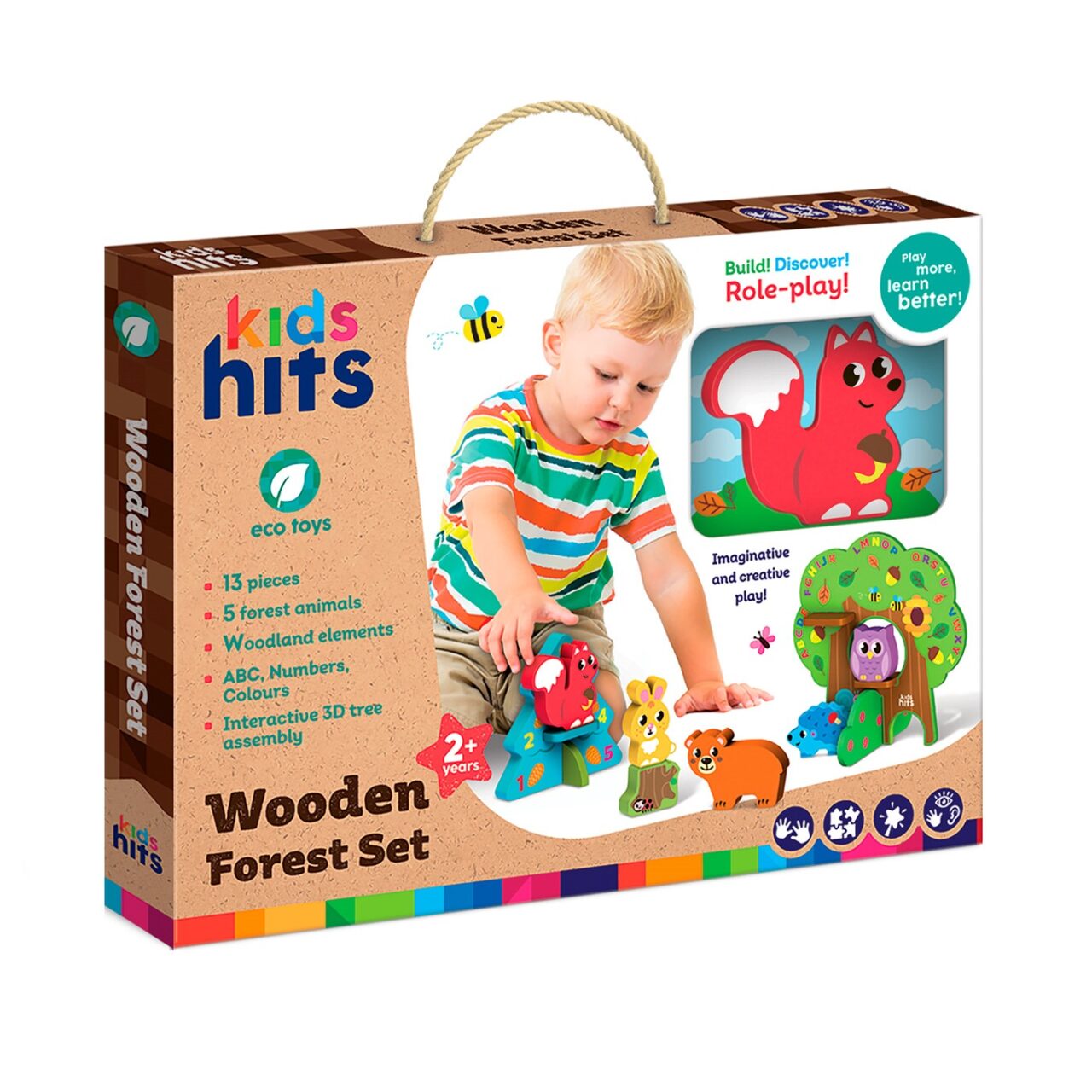 Set 13 Cubos  Bloques en Madera Bosque Kids Hits img #1