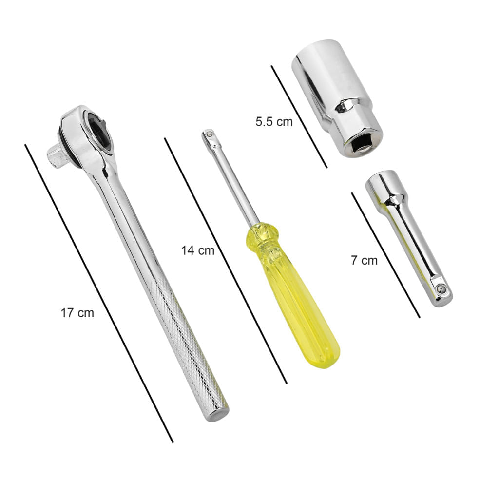 Juego de Copas Ratchet 40 Piezas Amarillo Ferrenovo img #3