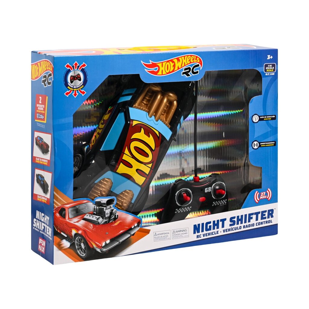 Vehiculo RC Night Shifter 1:16 Negro Hot Wheels img #2