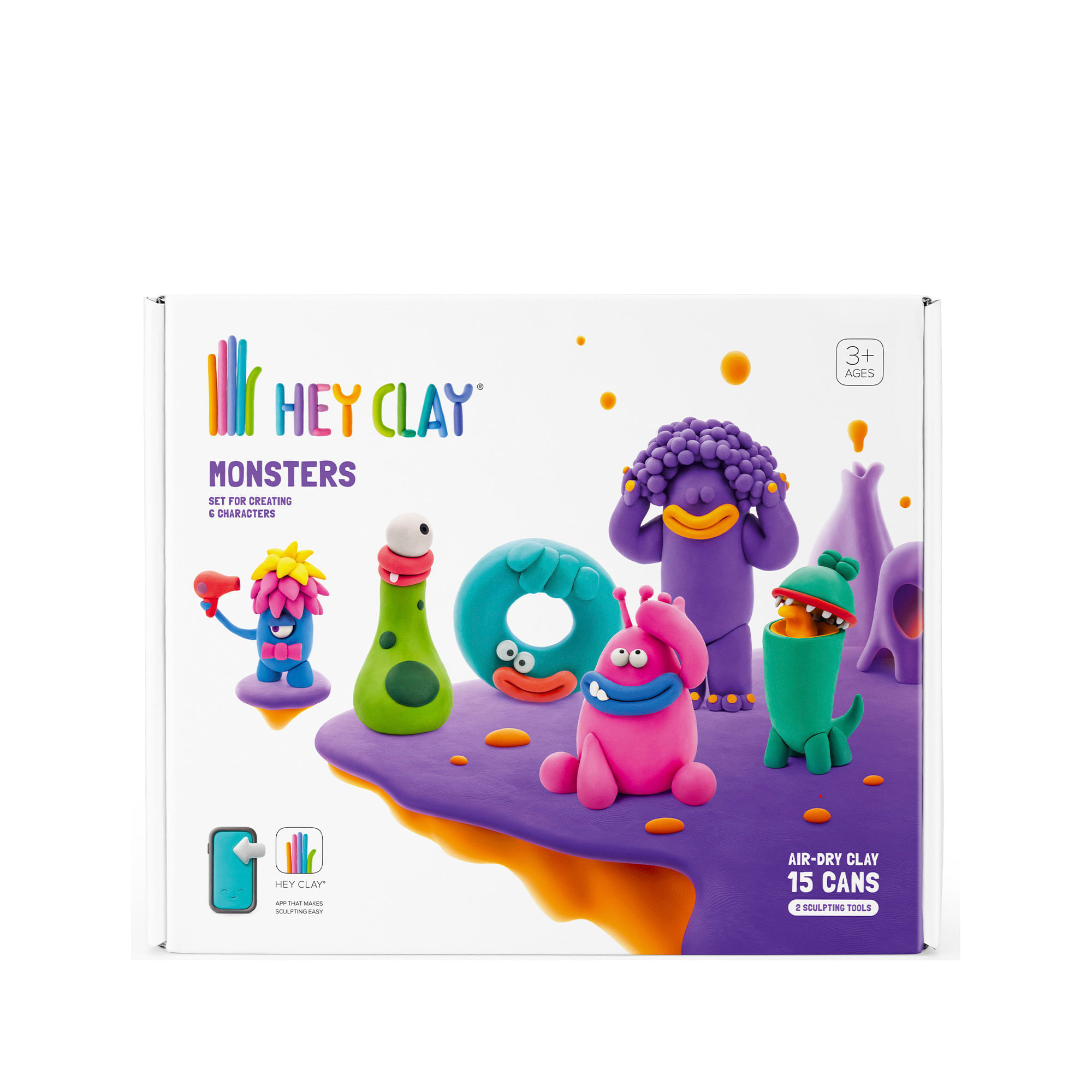 Set Masa Moldeable Hey Clay Monstruos x 15 Envases img #2