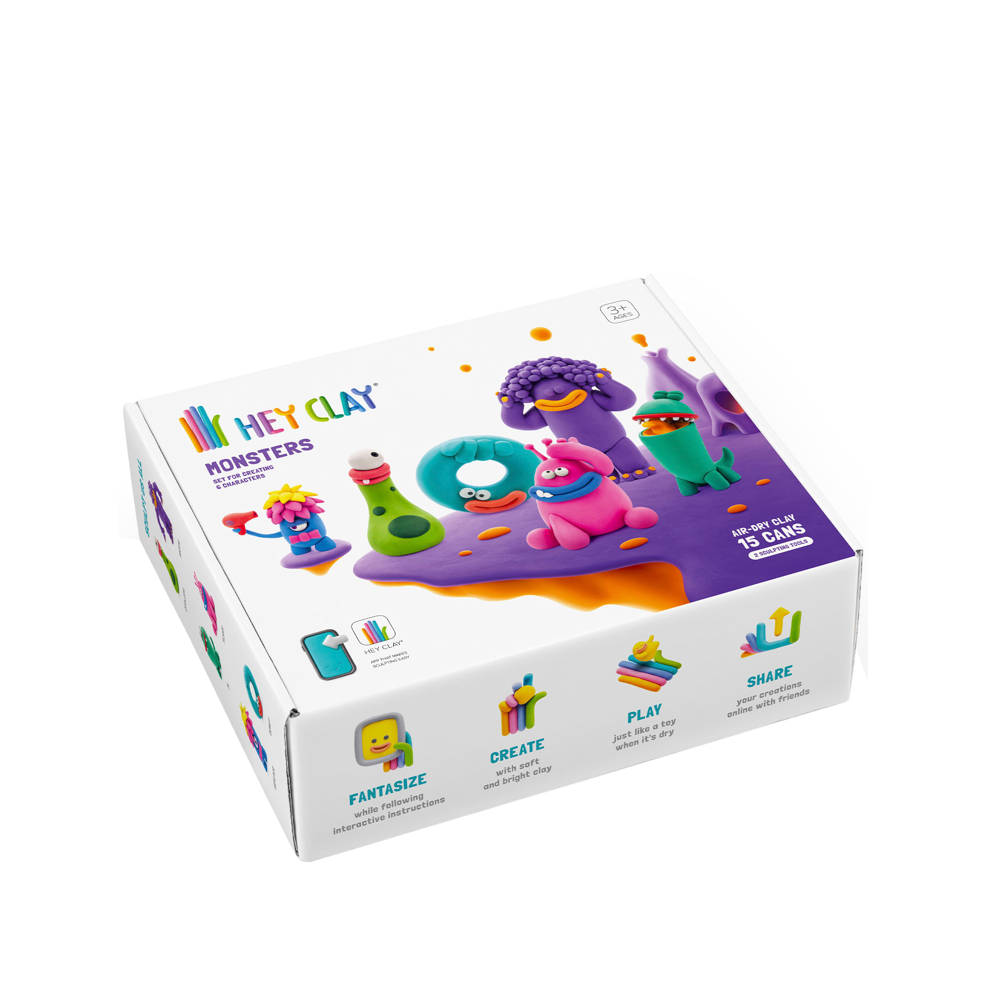 Set Masa Moldeable Hey Clay Monstruos x 15 Envases img #4
