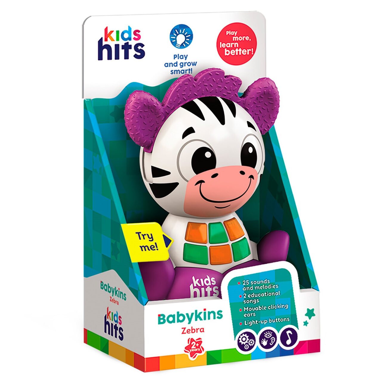Cebra Musical Sentada con Luces y Sonidos Kids Hits img #1