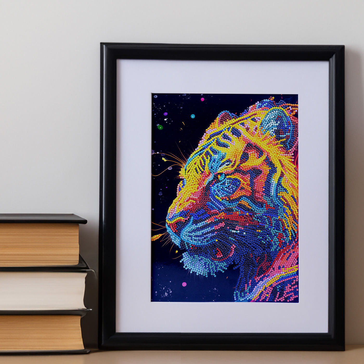 Cuadro DIY Diamantiny Tigre Colorido con Diamantes img #6