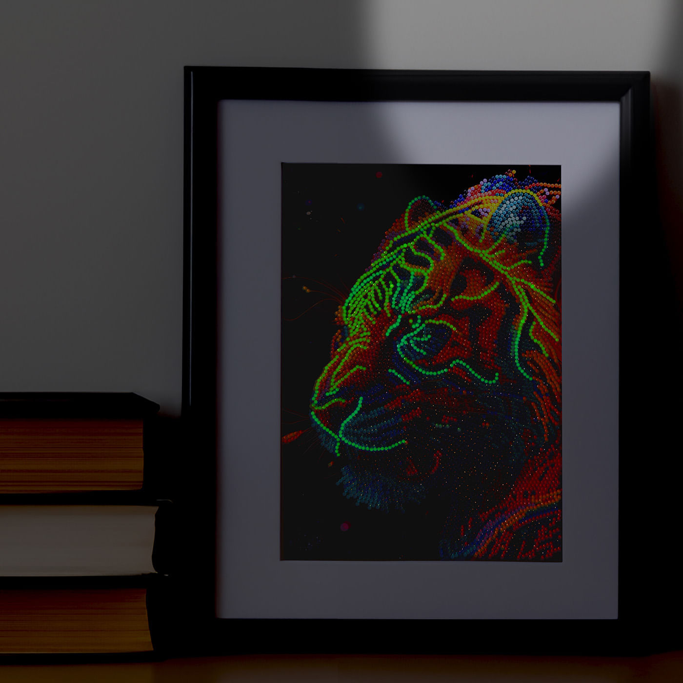 Cuadro DIY Diamantiny Tigre Colorido con Diamantes img #4
