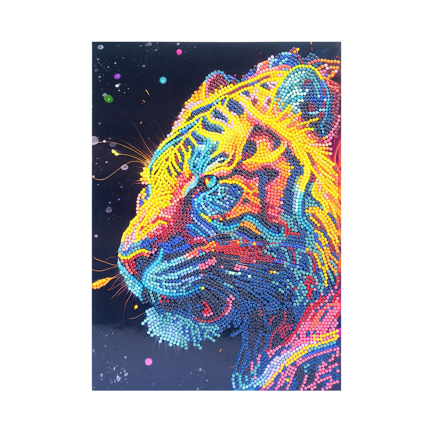 Cuadro DIY Diamantiny Tigre Colorido con Diamantes img #5