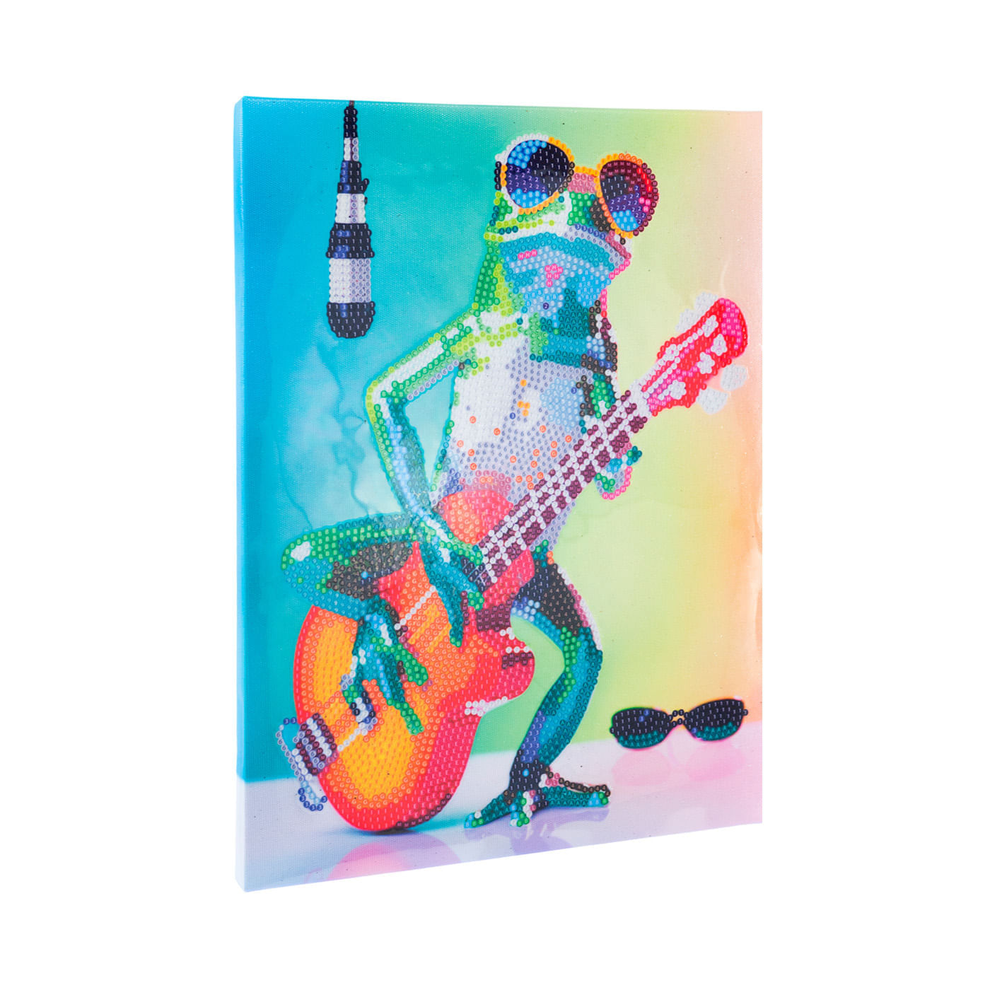 Cuadro DIY Diamantiny Rana Guitarrista Creativo img #5