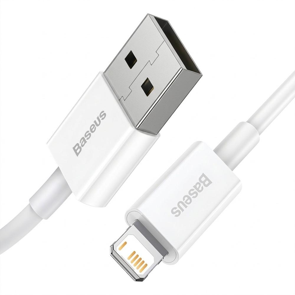 Cable Baseus Usb A Lightning 2M Blanco img #1
