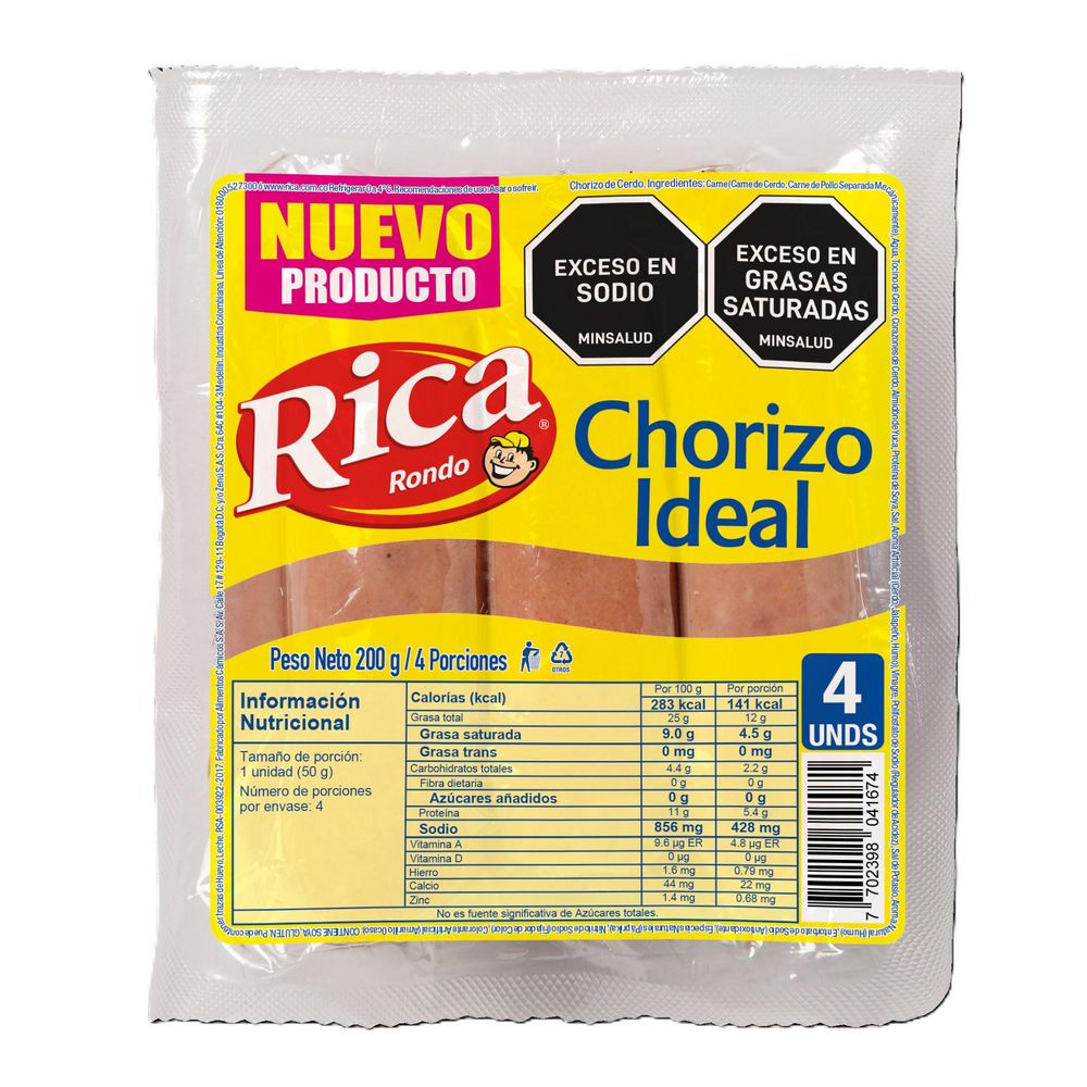 Chorizo RICA Ideal (200  gr) img #2