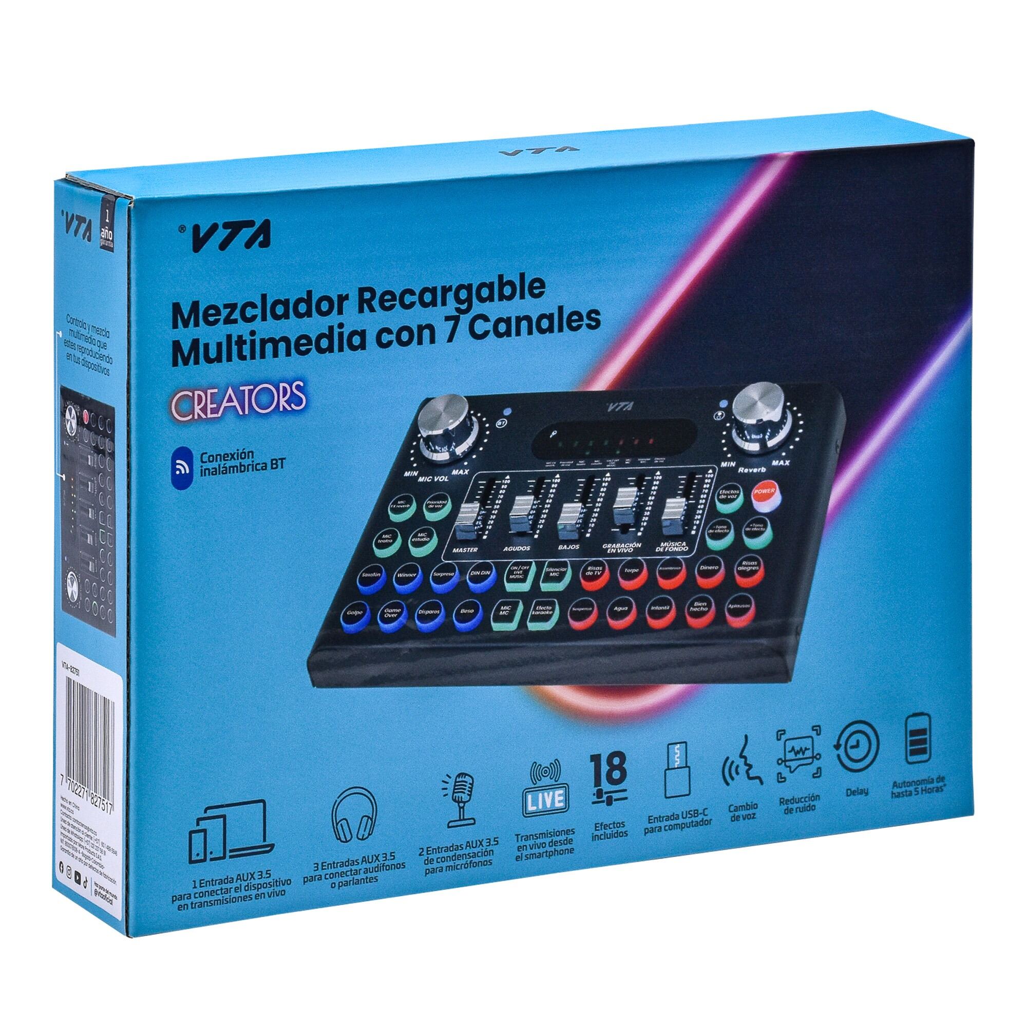 Mezclador Recargable Multimedia VTA 7 Canales &amp; Bluetooth img #6