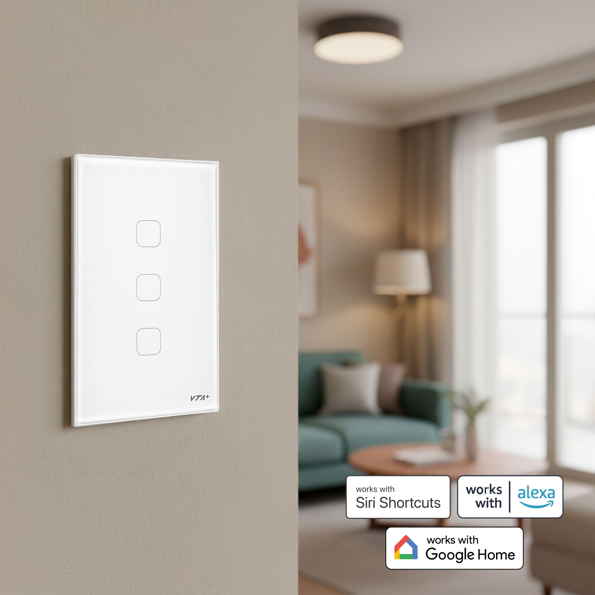 Interruptor Triple Inteligente Connect IoT VTA+  Smart Home img #7