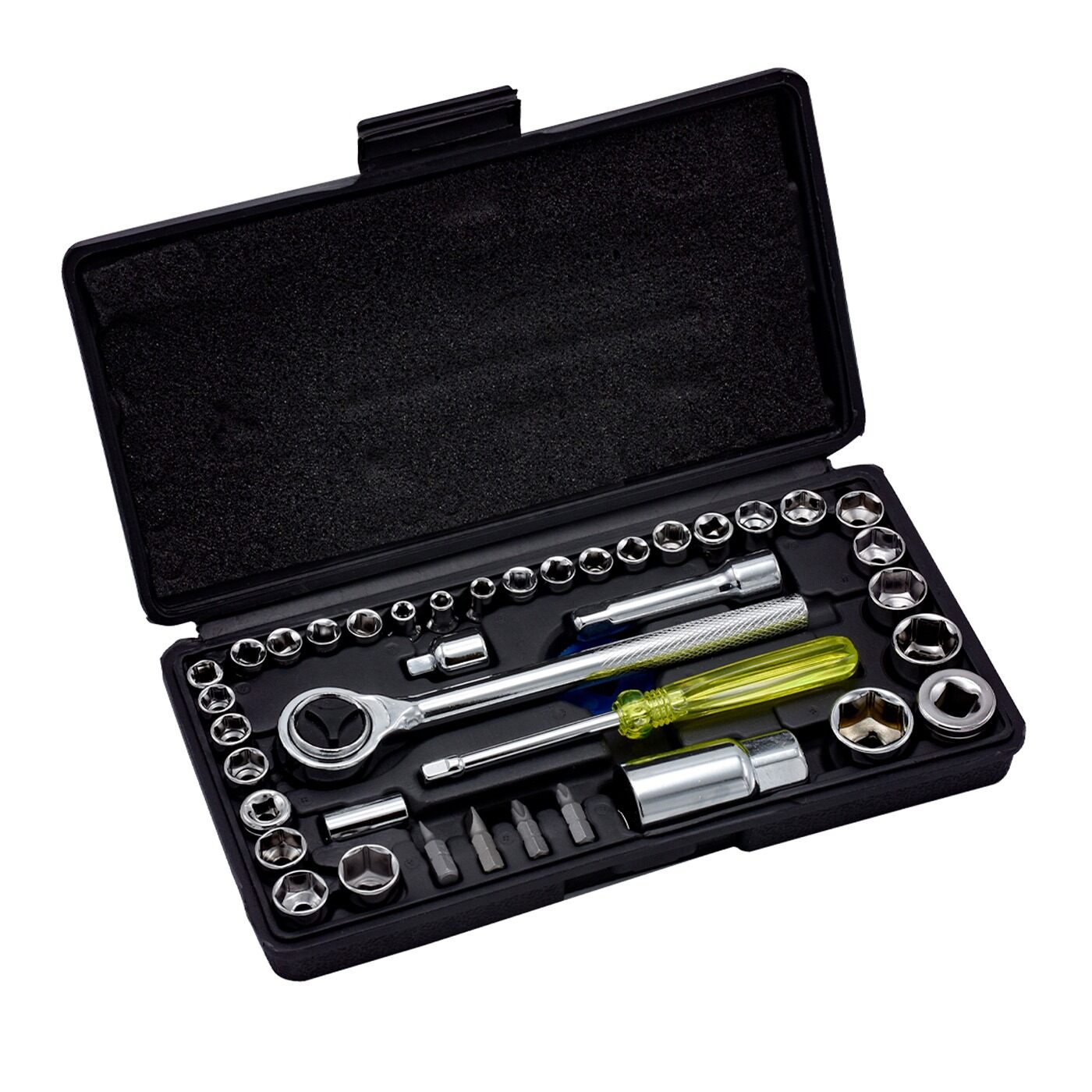 Kit Gato Hidráulico 2T + Juego de Copas Ratchet 40 Pzas + Cruceta img #2