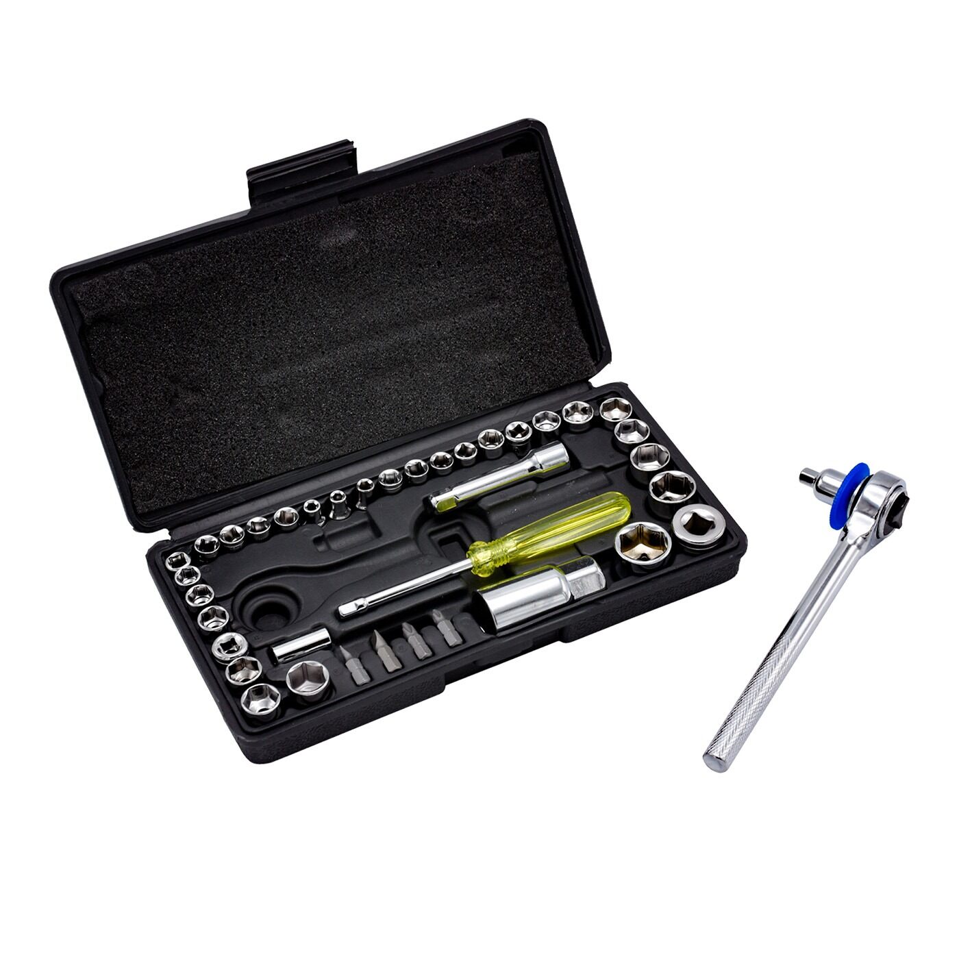 Kit Gato Hidráulico 2T + Juego de Copas Ratchet 40 Pzas + Cruceta img #5