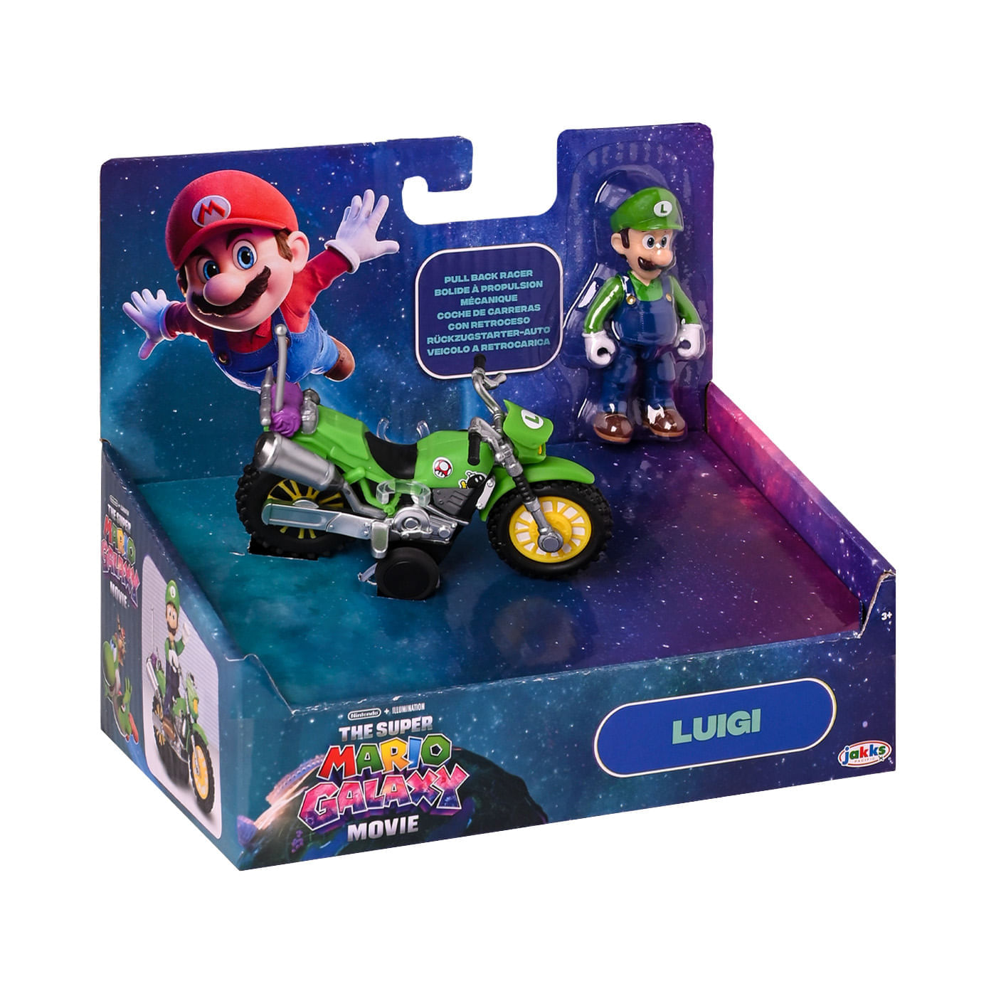 Figura Mario Bros Luigi con Moto img #2