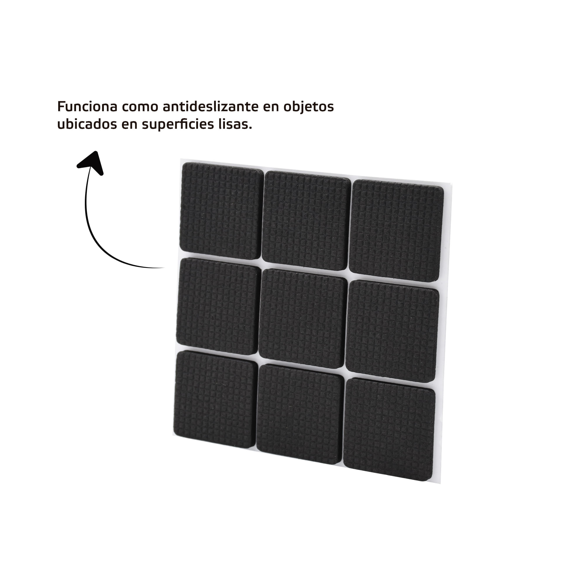 Protector Adh Eva Cuadros Negro 30 X 30 Mm X 9 Und Ferrenovo img #2