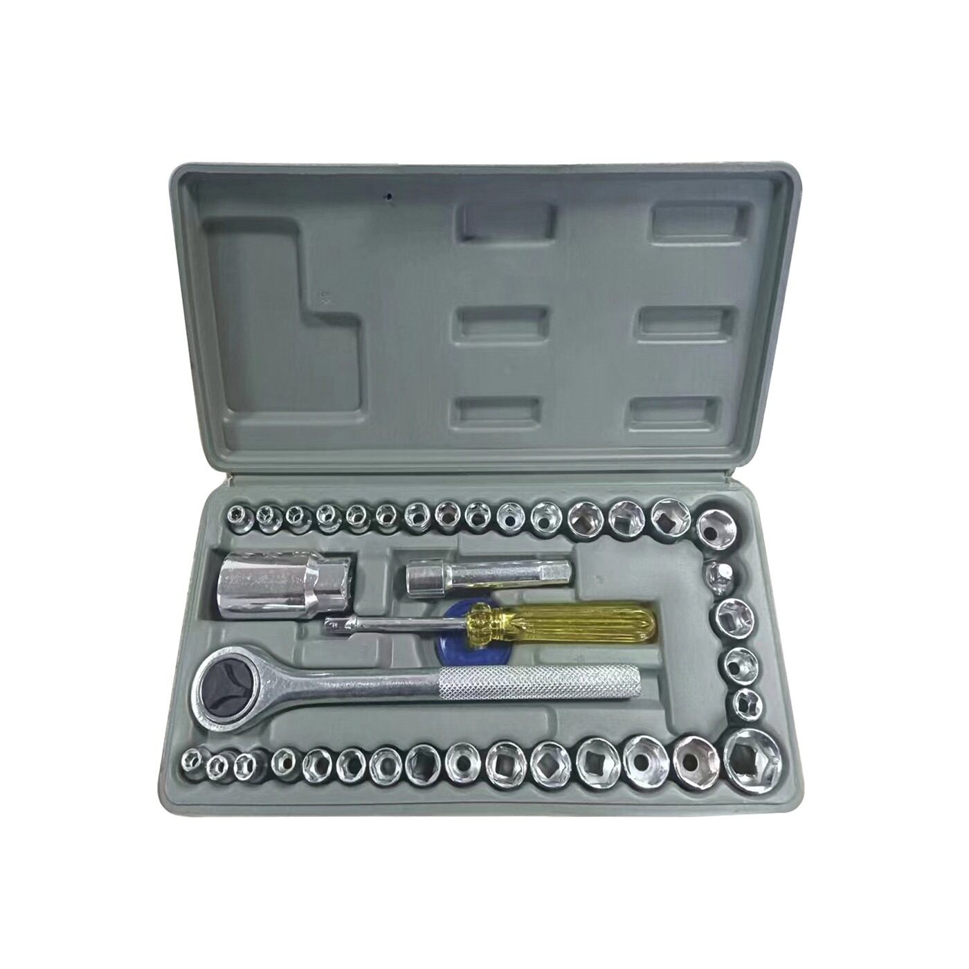 Kit Gato Hidráulico 6T Tipo Botella + Juego De Copas Ratchet 40 Pzas  + Cruceta img #3