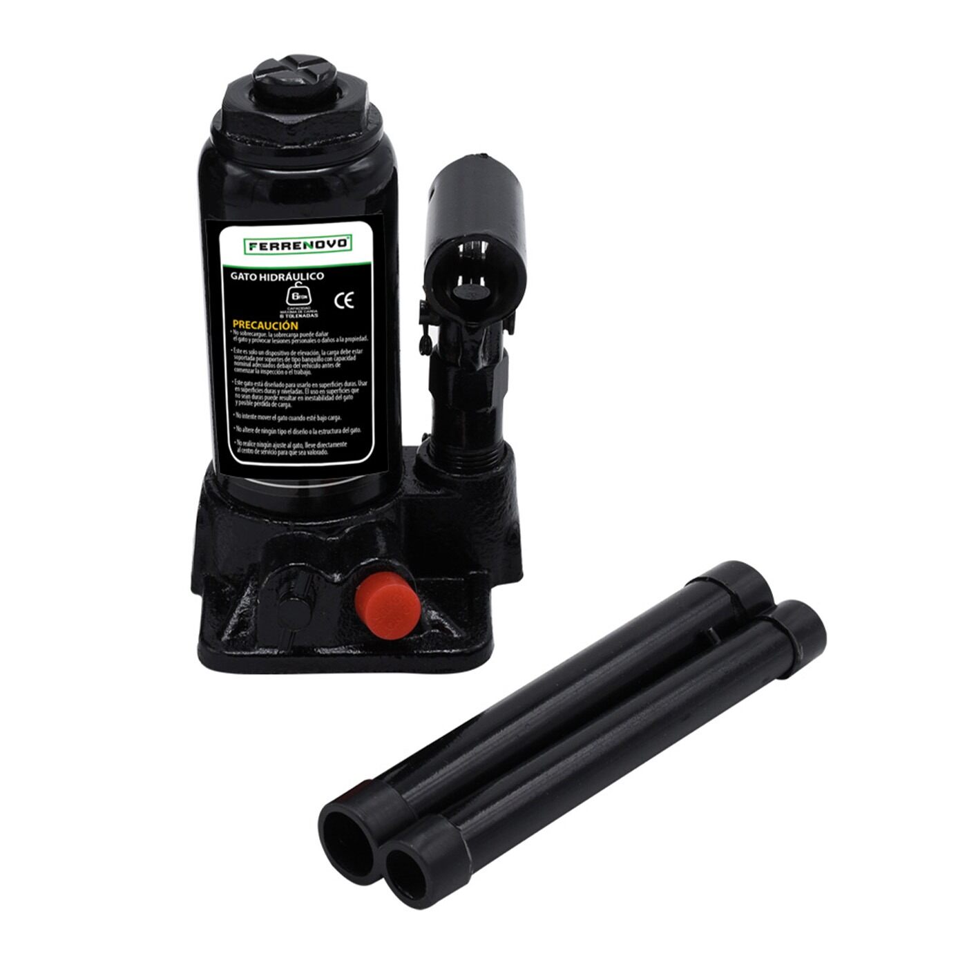 Kit Gato Hidráulico 6T Tipo Botella + Juego De Copas Ratchet 40 Pzas  + Cruceta img #5