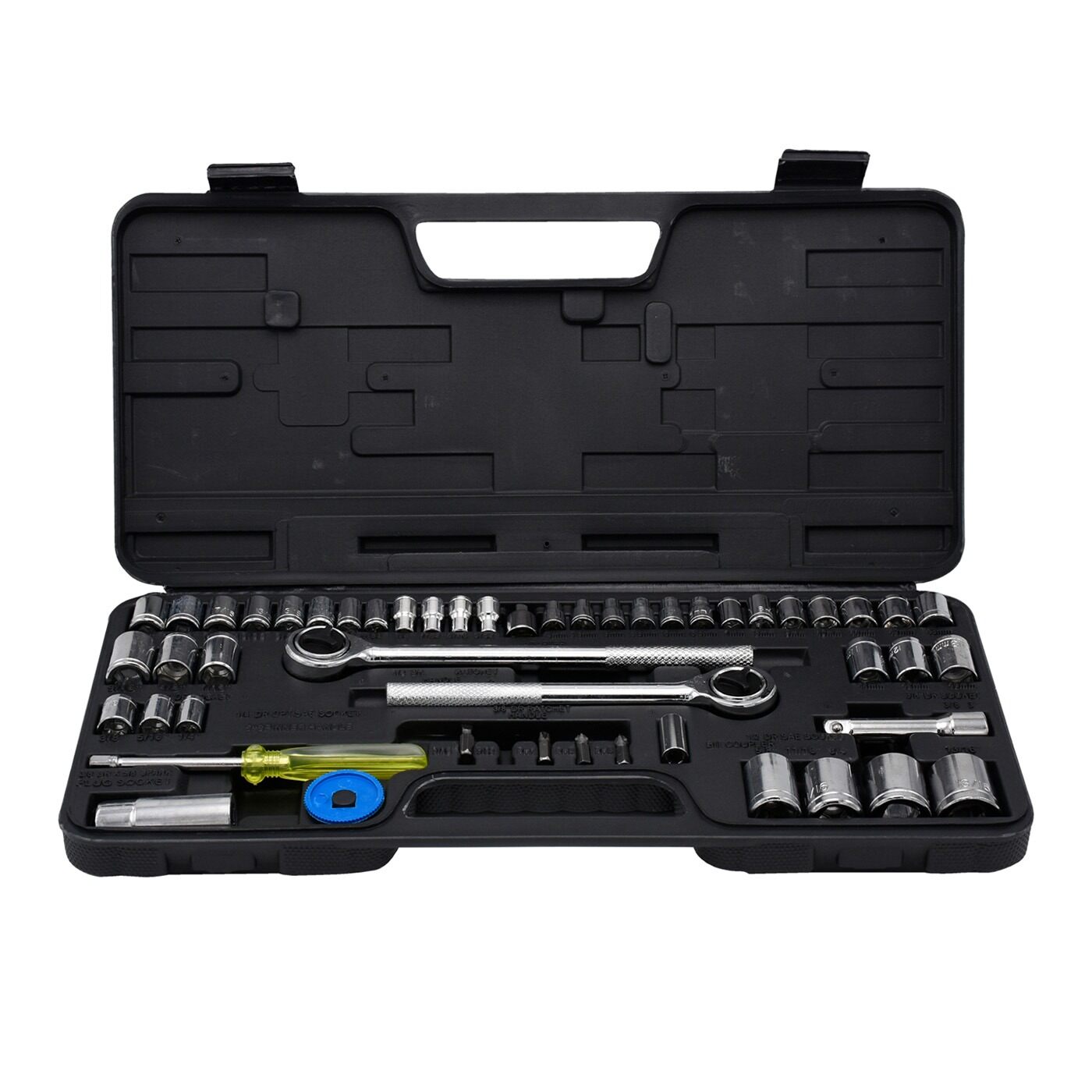Kit Gato Hidráulico 2 t + Juego de Copas Ratchet 52 Pzas img #2