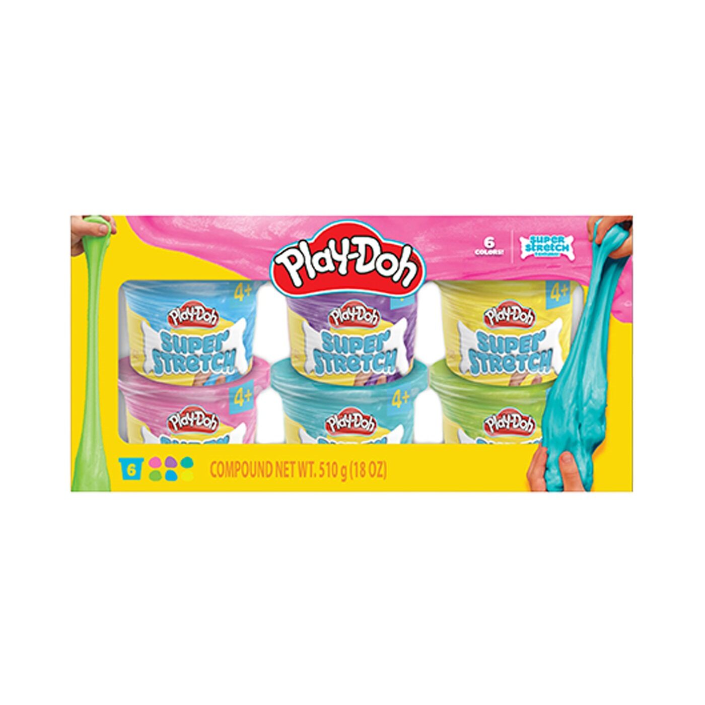 Set Sensorial Play-Doh Super Stretch 6 Latas img #1