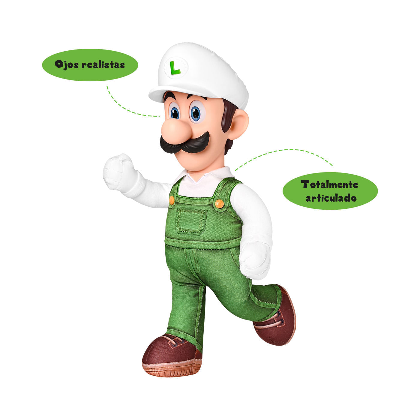 Figura Mario Bros Luigi de Fuego Jumbo img #2