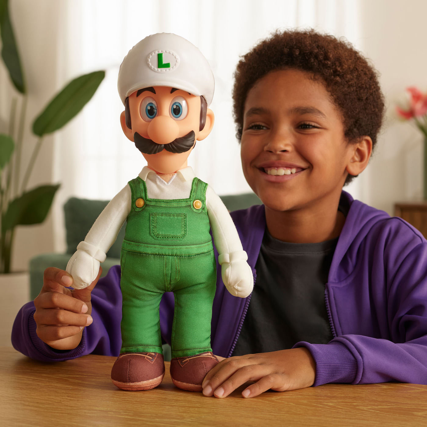 Figura Mario Bros Luigi de Fuego Jumbo img #7