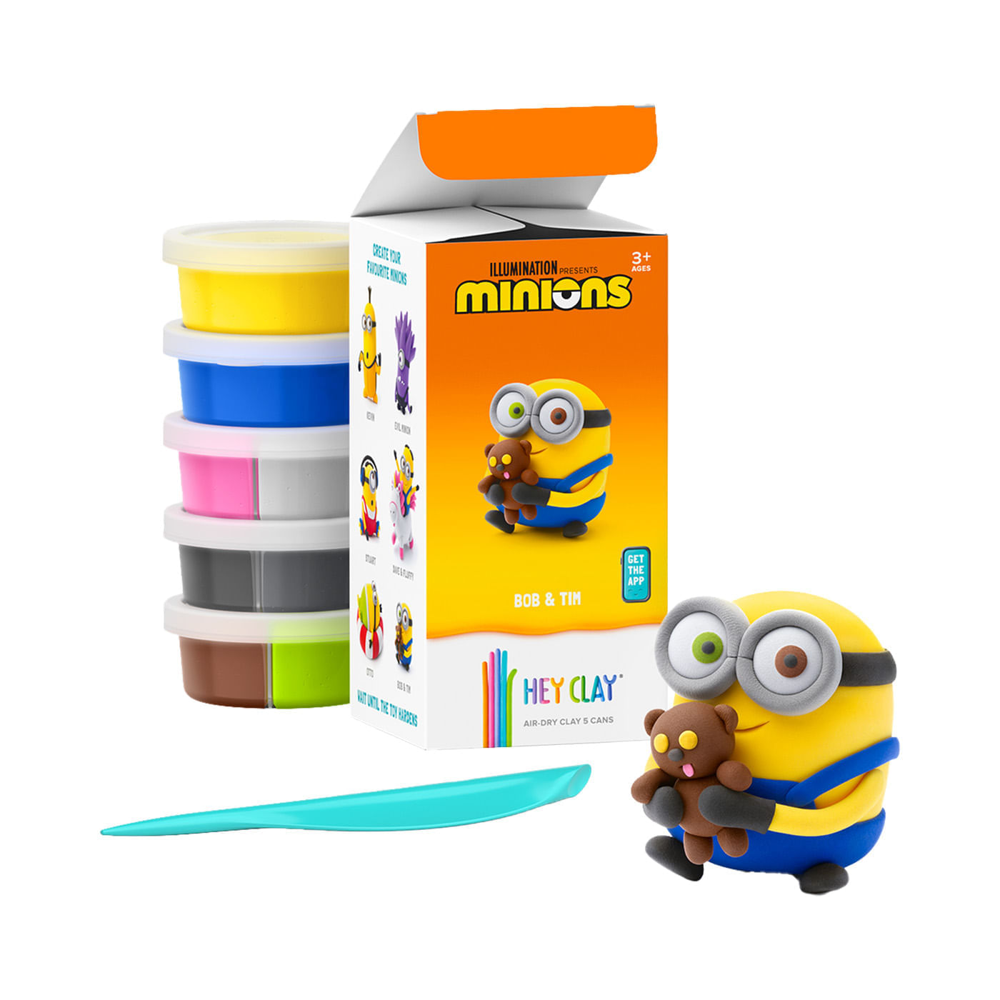 Masa Moldeable Hey Clay Set de Plastilina Minions Bob &amp; Tim x 5 Envases img #1