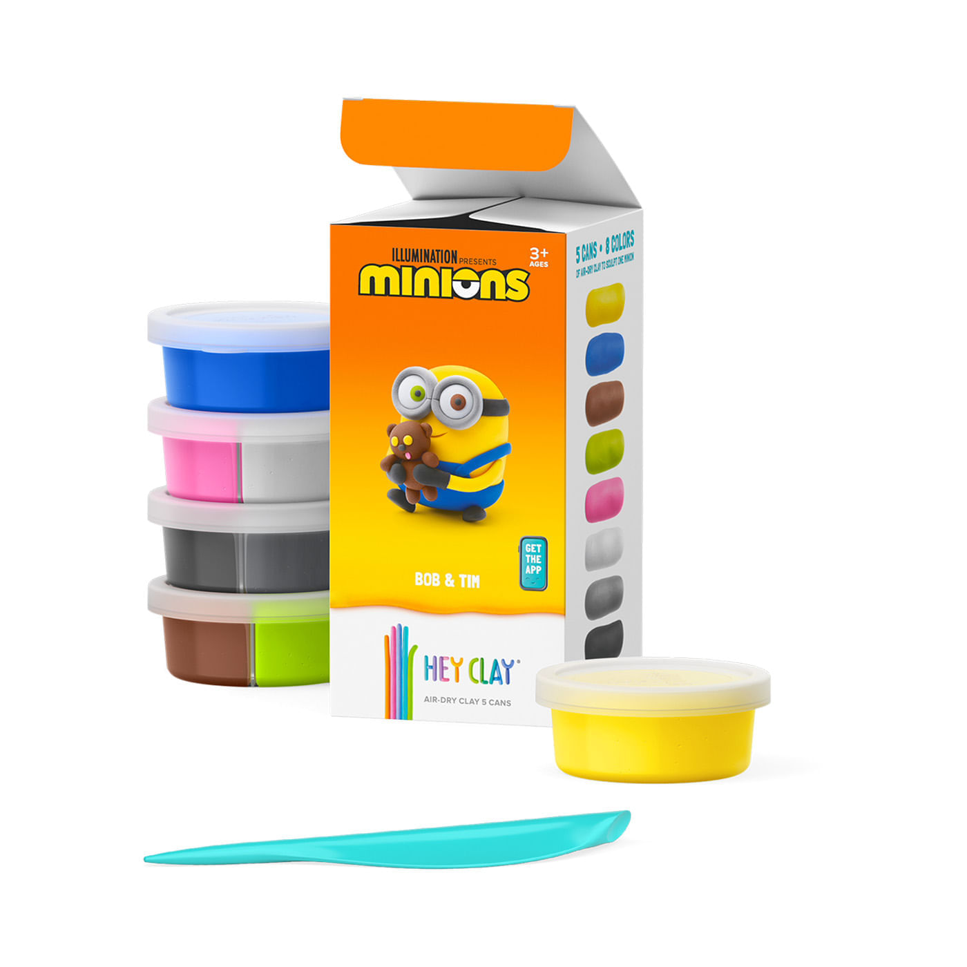 Masa Moldeable Hey Clay Set de Plastilina Minions Bob &amp; Tim x 5 Envases img #4