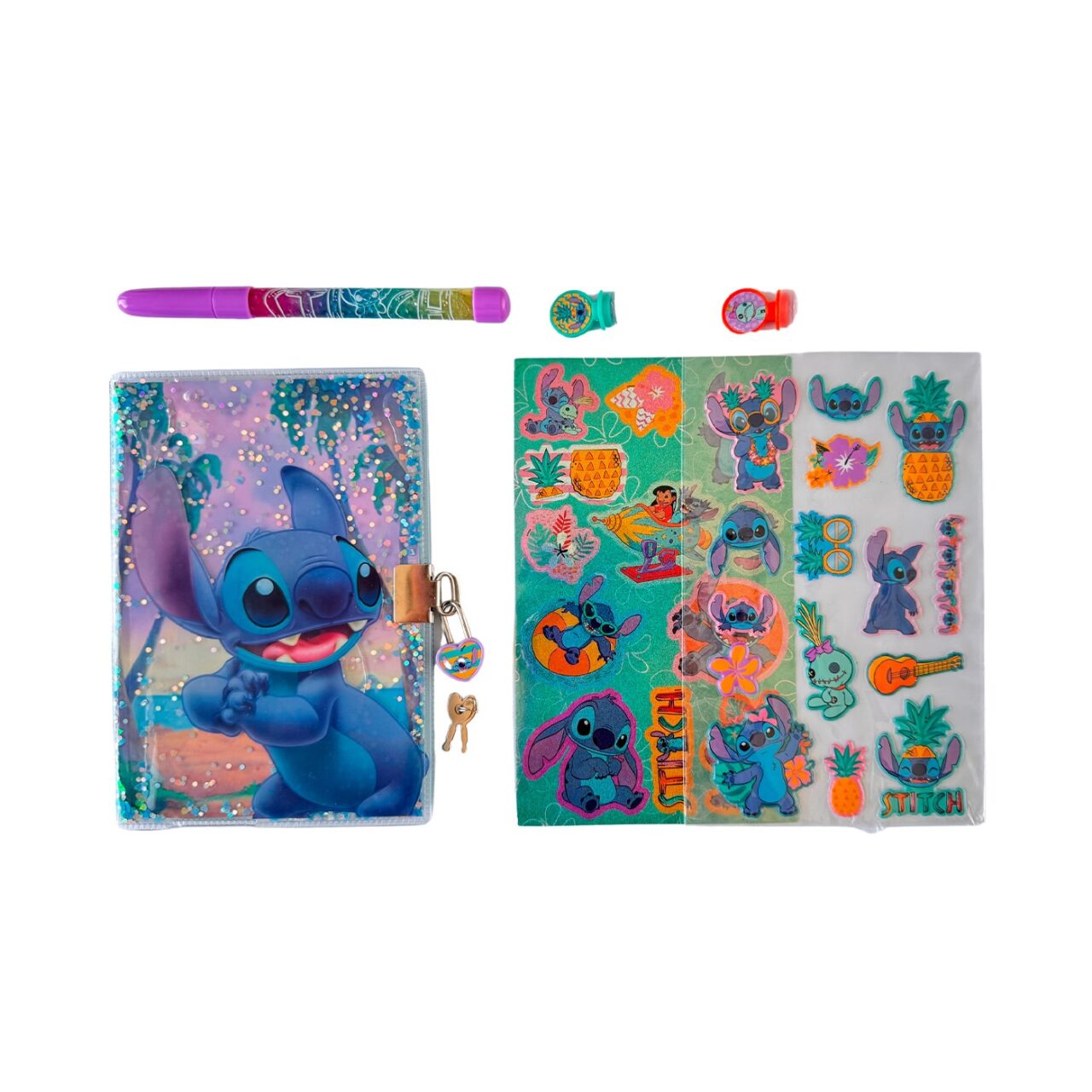 Diario Secreto Stitch Disney con Candado y Accesorios img #3