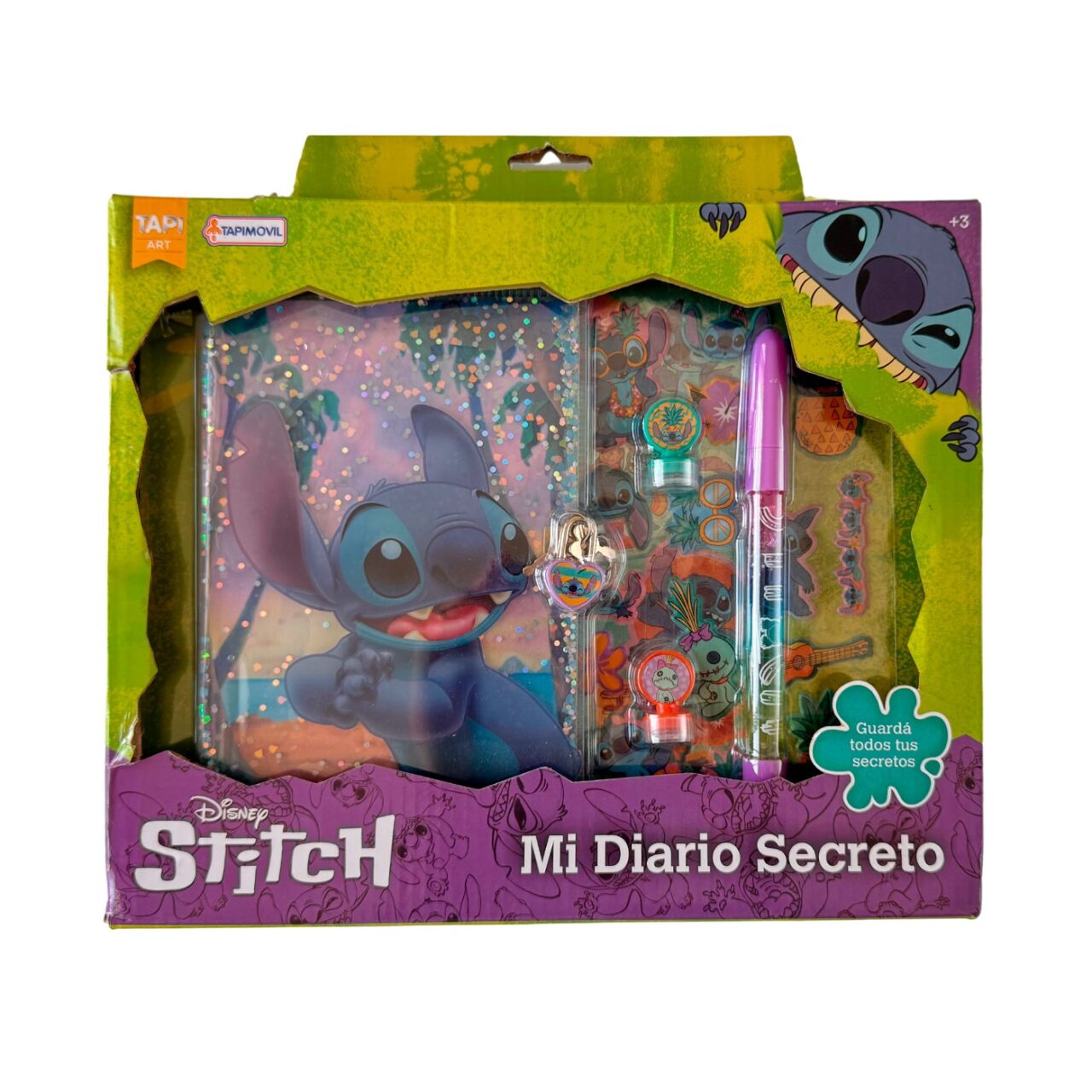 Diario Secreto Stitch Disney con Candado y Accesorios img #1