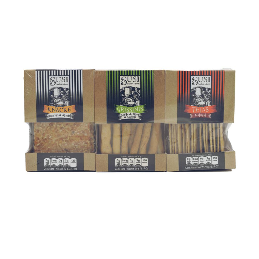 Snack surtido SUSI tejas, grissinis y knackes (275  gr) img #2