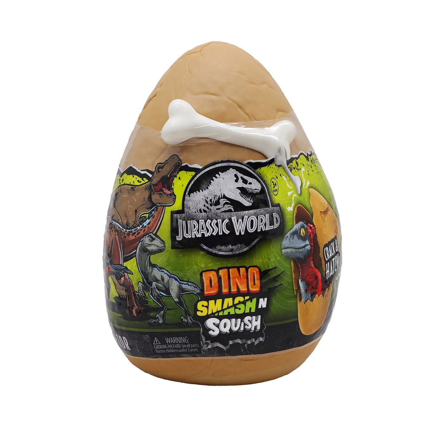 Huevo Sorpresa Dinosaurio Squishy Jurassic World 11cm - Naranja img #1