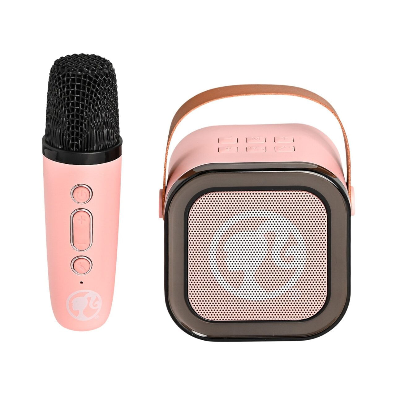 Parlante Musical Barbie con Micrófono Karaoke Recargable img #3
