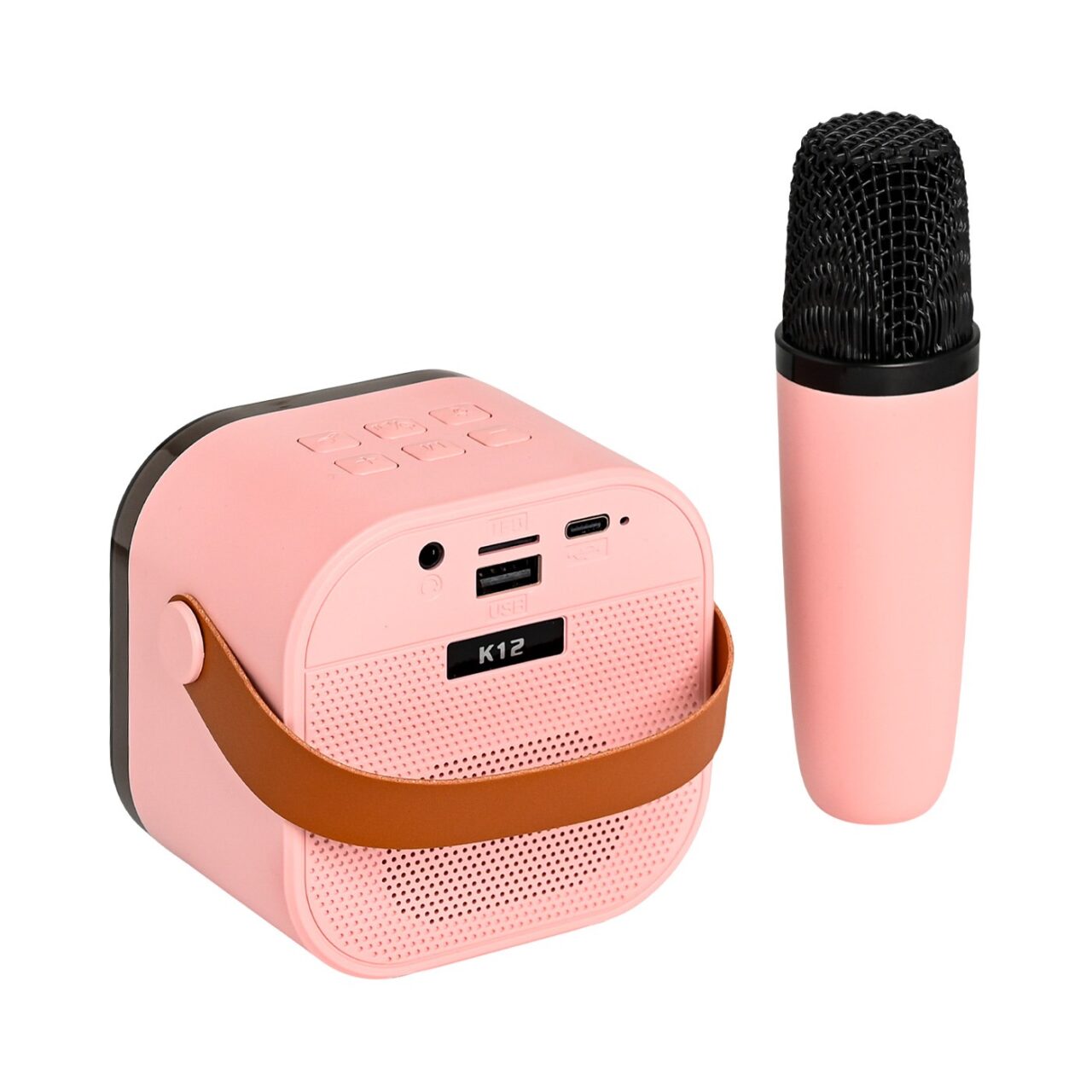 Parlante Musical Barbie con Micrófono Karaoke Recargable img #2