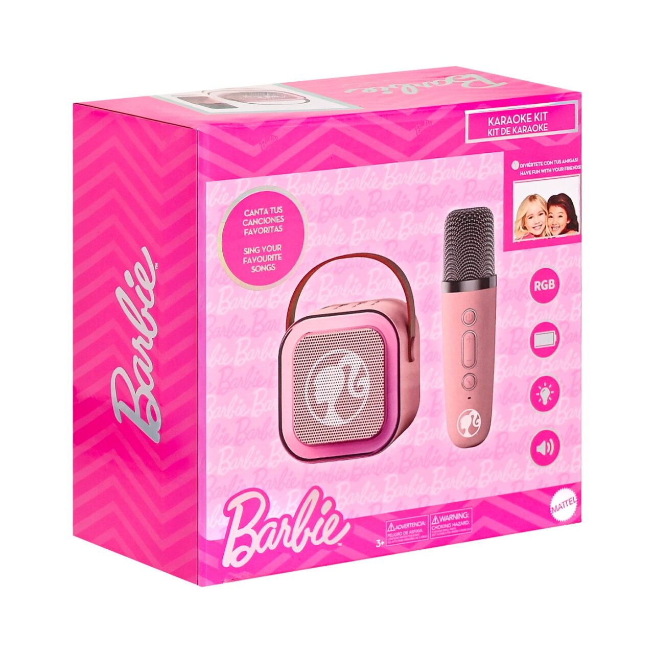Parlante Musical Barbie con Micrófono Karaoke Recargable img #5