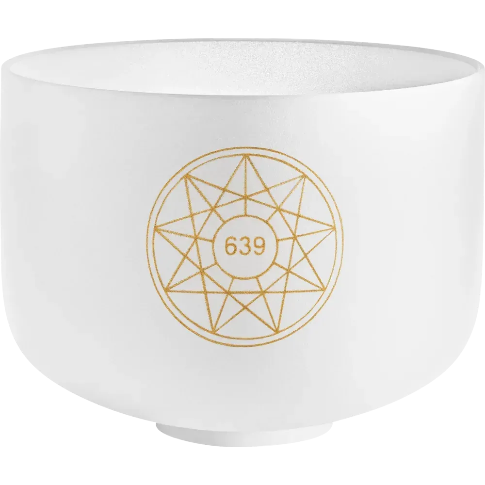 CUENCO DE CRISTAL SOLFEGGIO 10"-FA 639 HZ -TONO D4 img #1