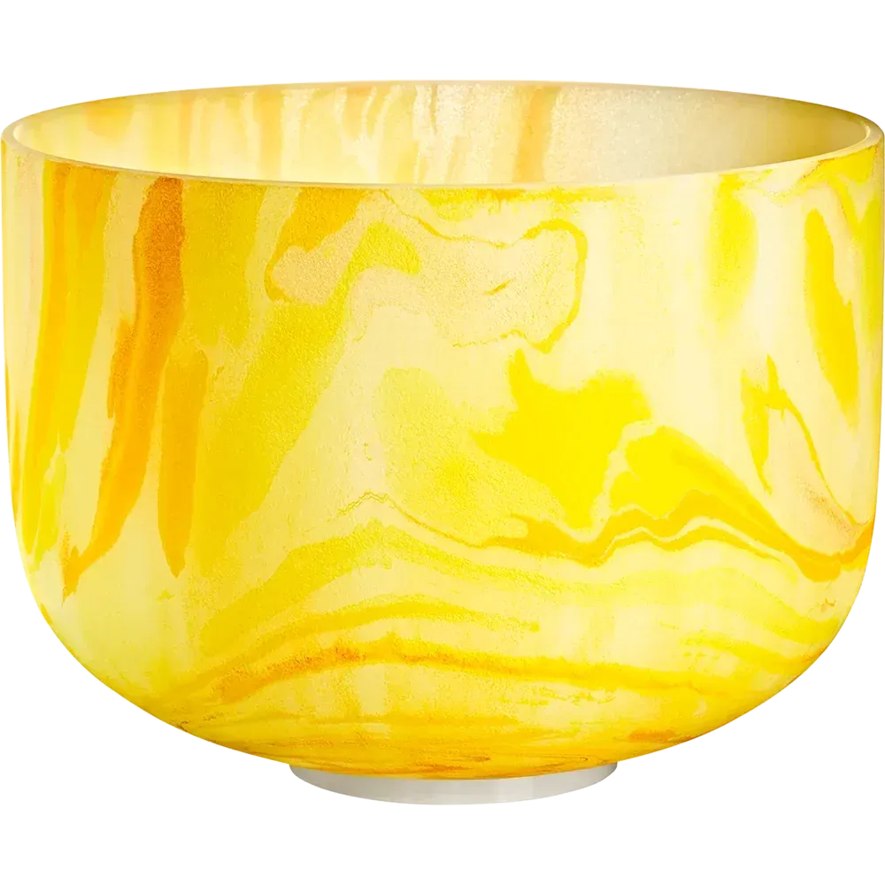 CUENCO CRISTAL MARBLE 10" TONO E4 CHAKRA PLEXO SOL img #1
