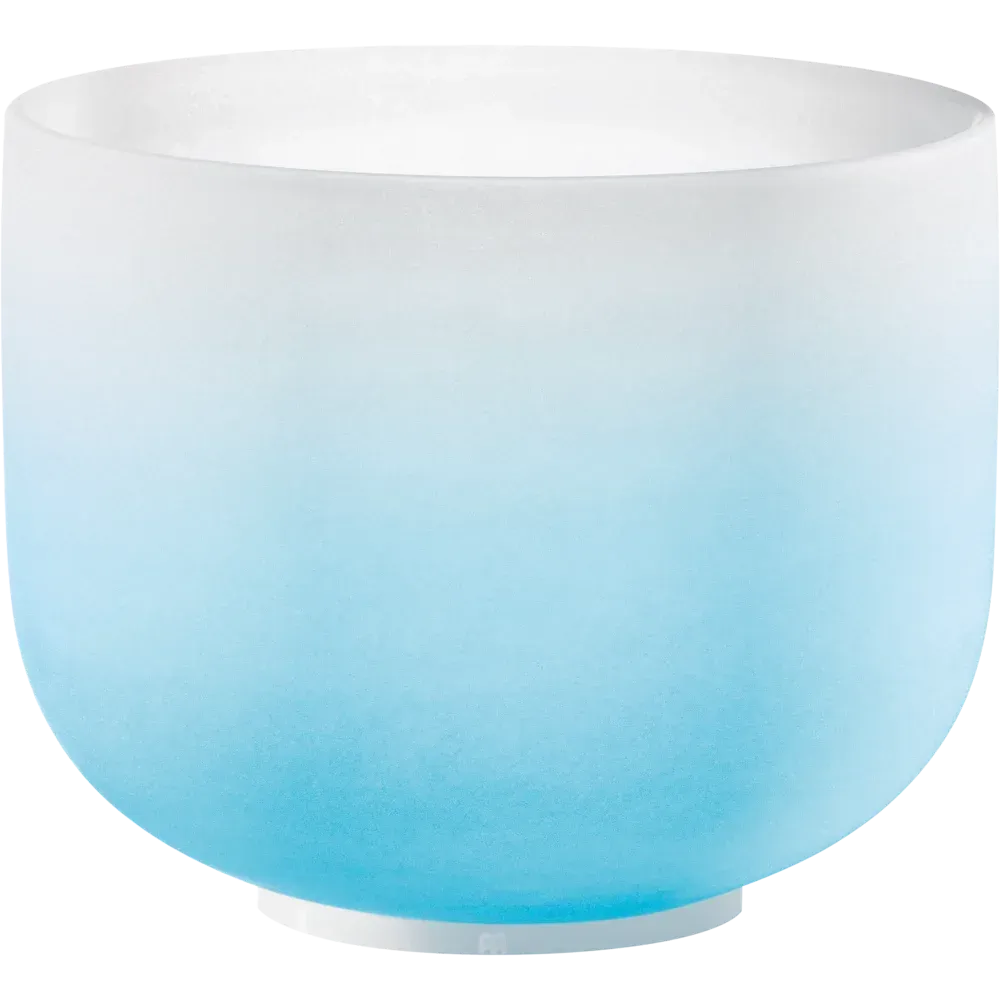 CUENCO CRIST 10"  FROSTED AZUL G4 CHAKRA GARGANTA img #1