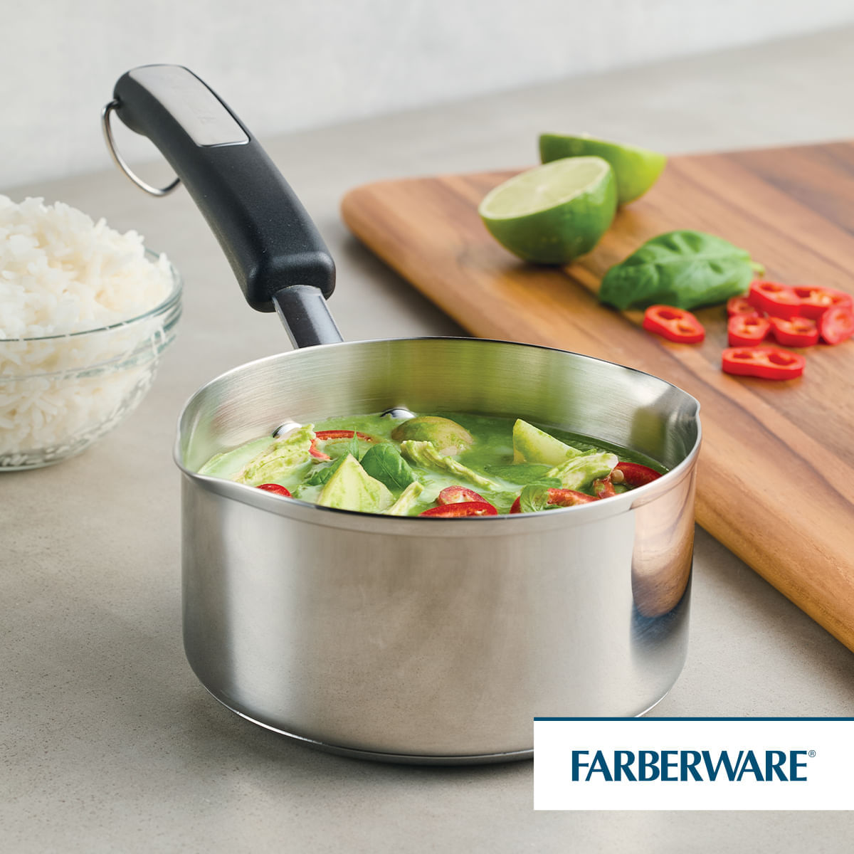Perol 14cm Brilliance. Acero Inox 0.9 Litros. Placa inducción. Farberware img #5